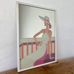 Vintage Aldo Andreolo Art Deco Picture Mirror