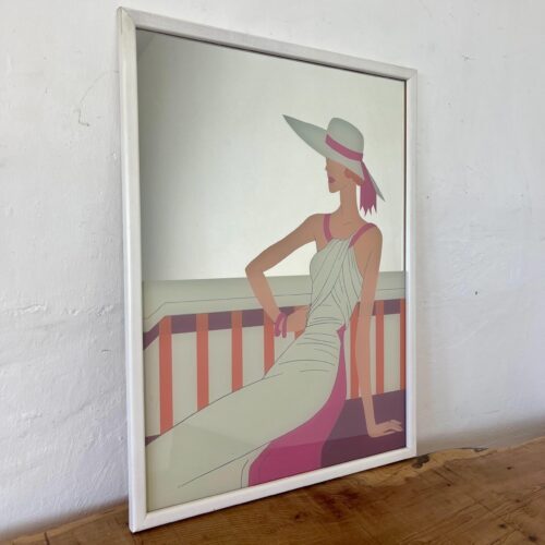 Vintage Aldo Andreolo Art Deco Picture Mirror