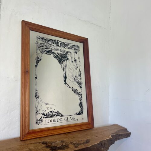 Vintage Art Nouveau Brigitte Bardot Through The Looking Glass Picture Mirror