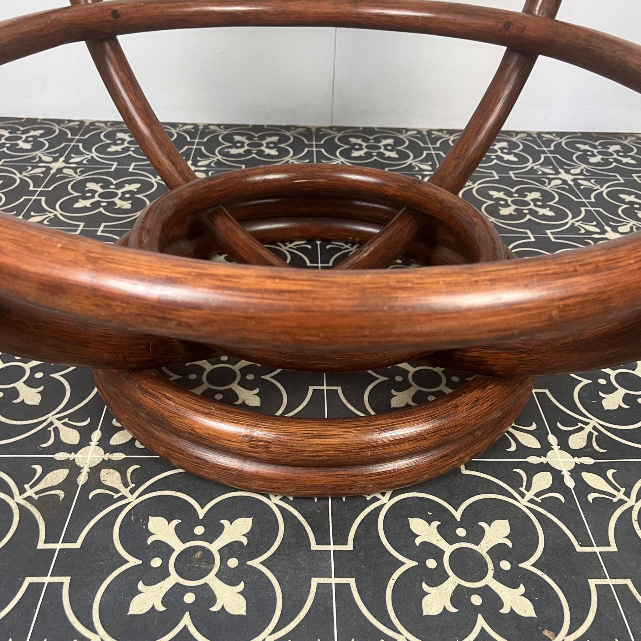 Vintage Bohemian Bamboo Coffee Table