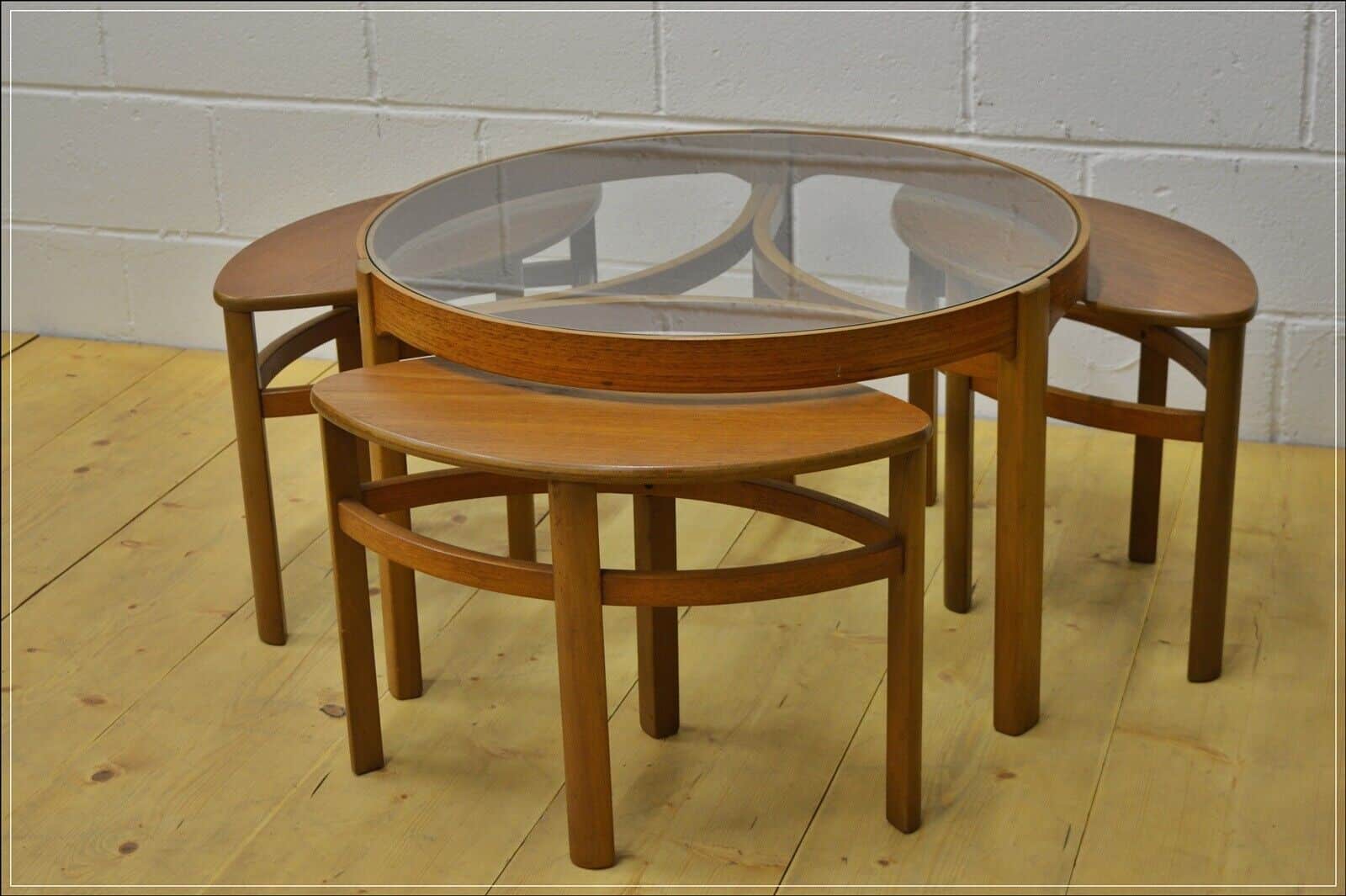 vintage coffee table teak Nathan nest of tables mid century danish DELIVERY