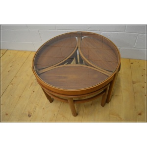 vintage coffee table teak Nathan nest of tables mid century danish DELIVERY