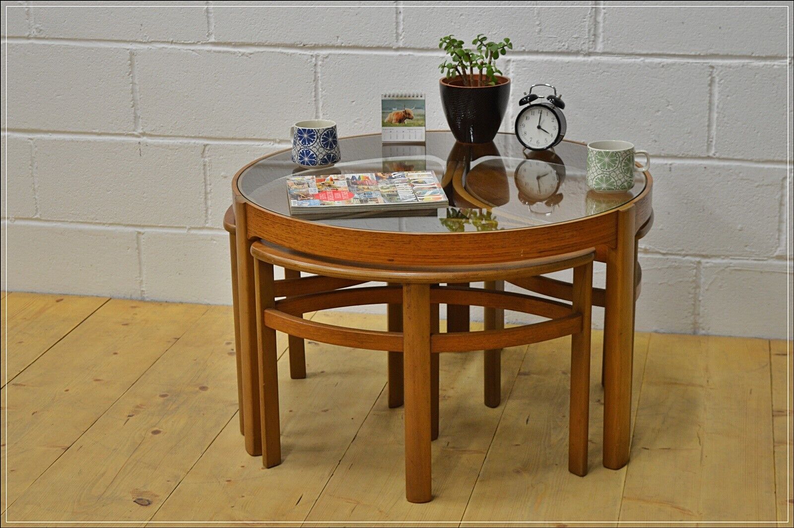 vintage coffee table teak Nathan nest of tables mid century danish DELIVERY