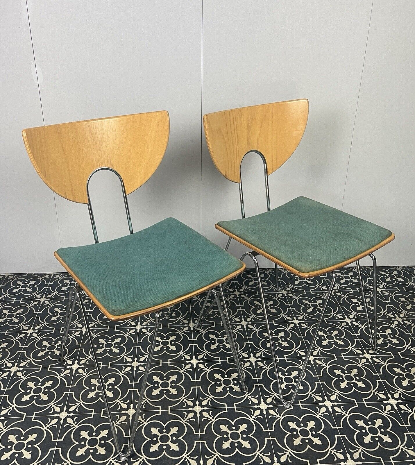 Vintage German Designer Mikado Dining Chairs By Walter Leeman For Kusch + Co