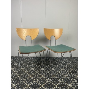 Vintage German Designer Mikado Dining Chairs By Walter Leeman For Kusch + Co