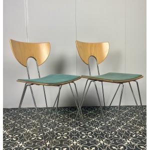 Vintage German Designer Mikado Dining Chairs By Walter Leeman For Kusch + Co