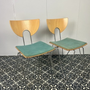 Vintage German Designer Mikado Dining Chairs By Walter Leeman For Kusch + Co