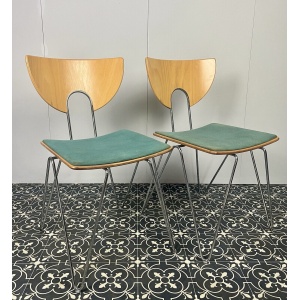Vintage German Designer Mikado Dining Chairs By Walter Leeman For Kusch + Co