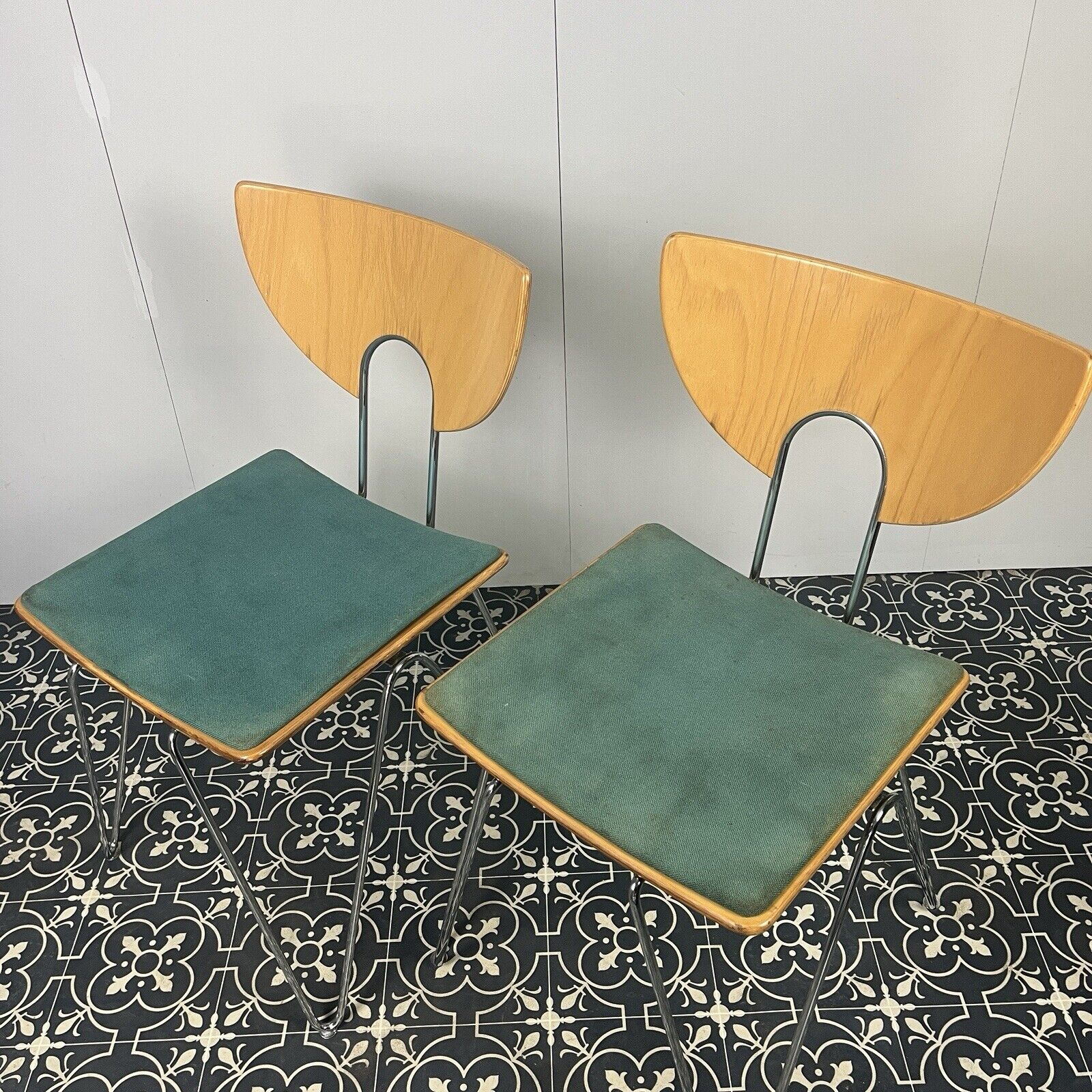 Vintage German Designer Mikado Dining Chairs By Walter Leeman For Kusch + Co