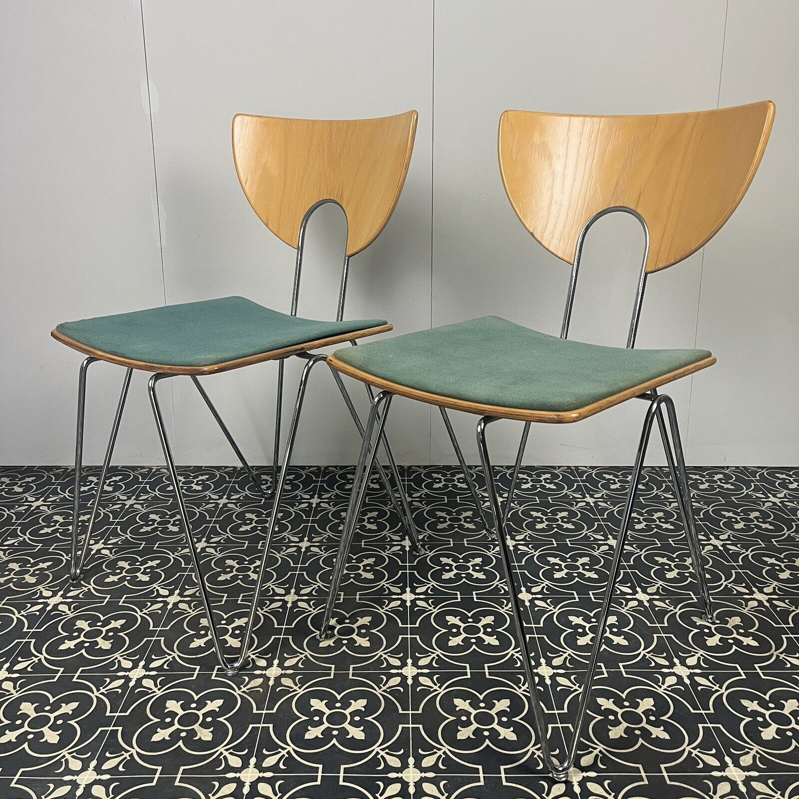 Vintage German Designer Mikado Dining Chairs By Walter Leeman For Kusch + Co