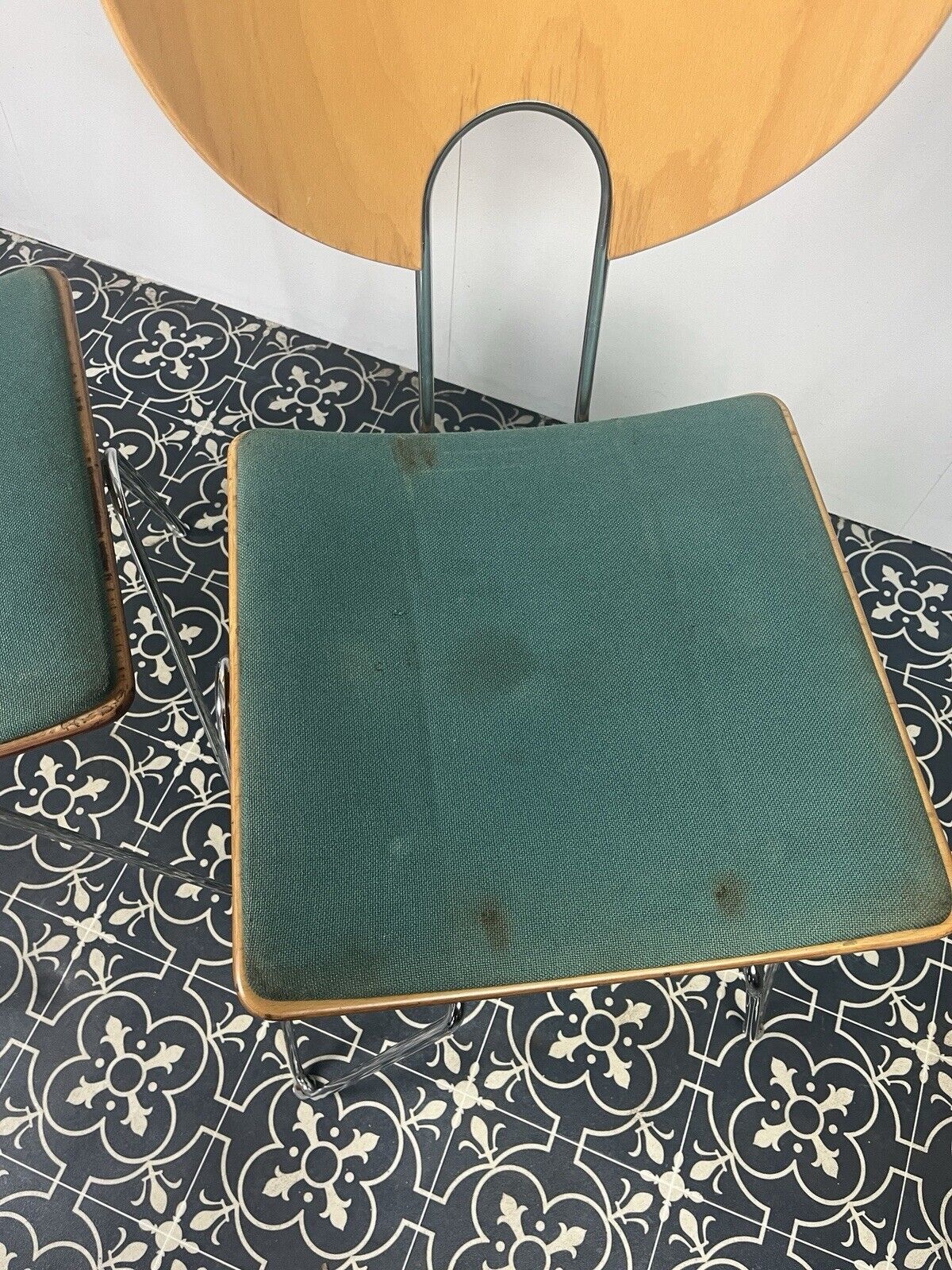 Vintage German Designer Mikado Dining Chairs By Walter Leeman For Kusch + Co