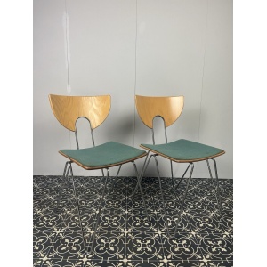 Vintage German Designer Mikado Dining Chairs By Walter Leeman For Kusch + Co