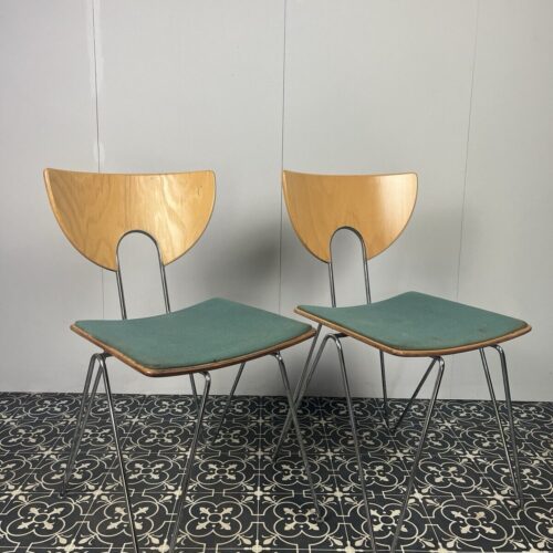 Vintage German Designer Mikado Dining Chairs By Walter Leeman For Kusch + Co