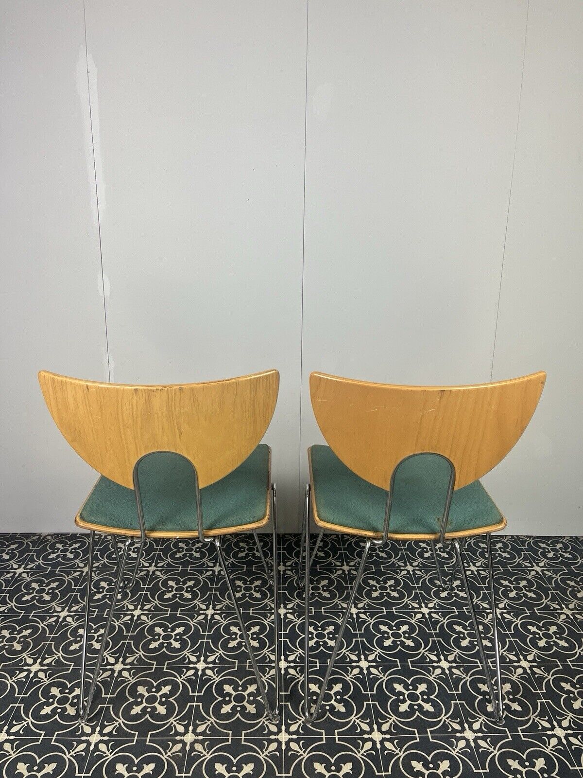 Vintage German Designer Mikado Dining Chairs By Walter Leeman For Kusch + Co