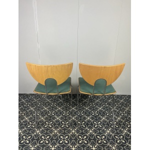 Vintage German Designer Mikado Dining Chairs By Walter Leeman For Kusch + Co