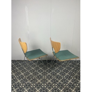 Vintage German Designer Mikado Dining Chairs By Walter Leeman For Kusch + Co