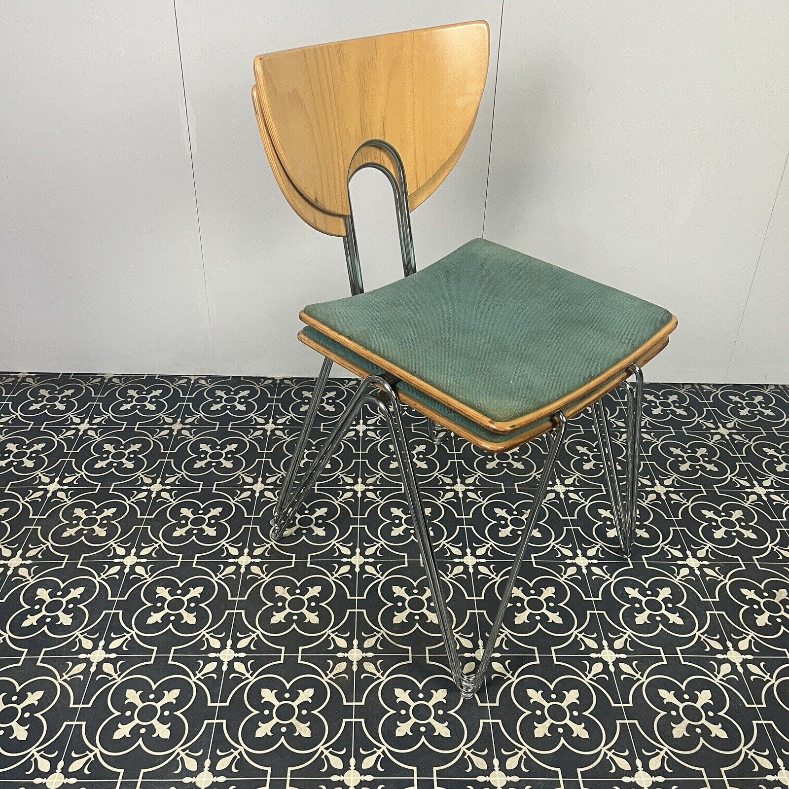 Vintage German Designer Mikado Dining Chairs By Walter Leeman For Kusch + Co