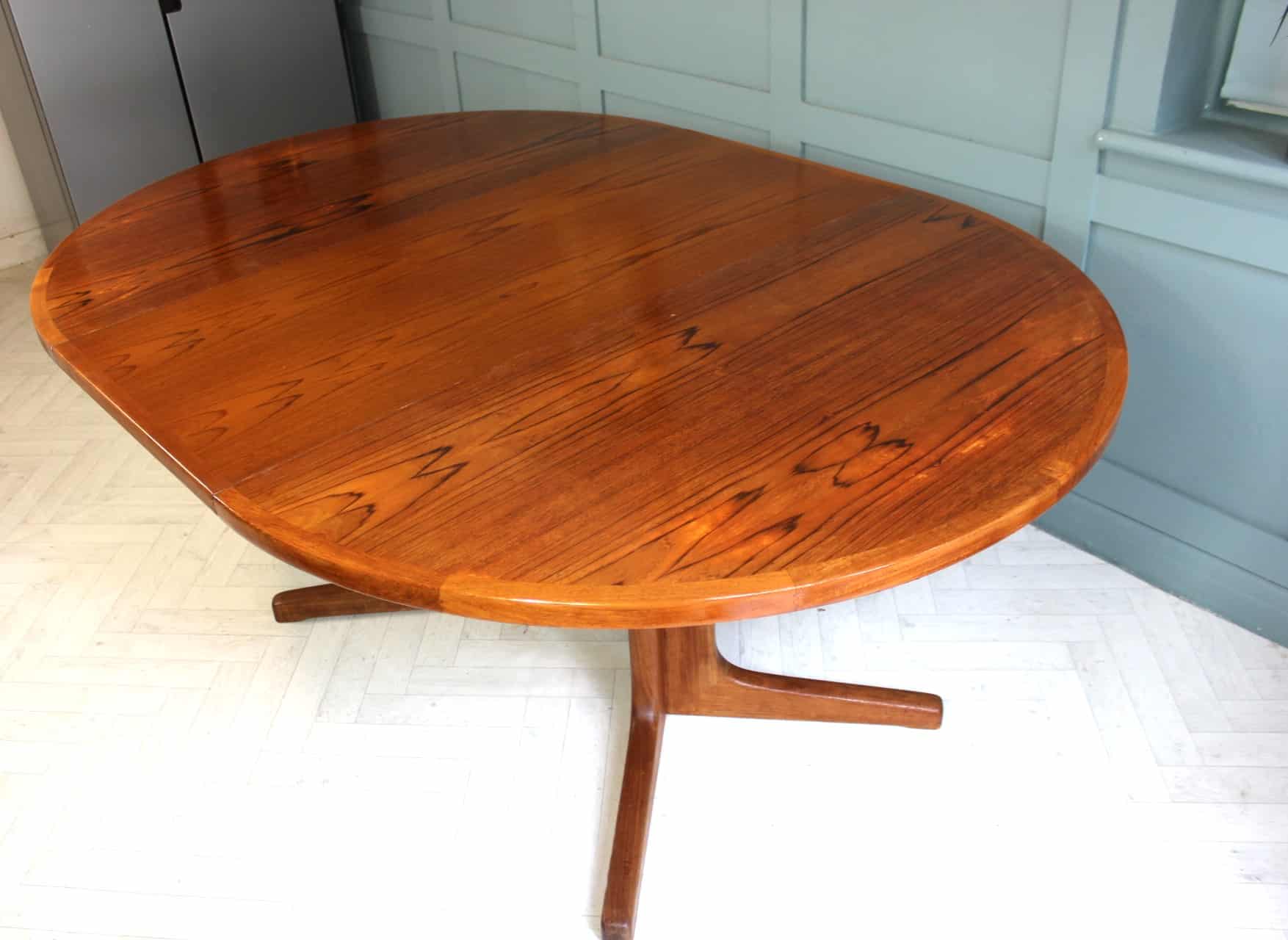 Midcentury Danish D Scan Teak Dining Table