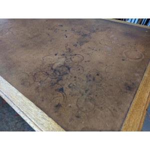 1940s Leather Topped Oak Partners Office Desk. Vintage/Antique