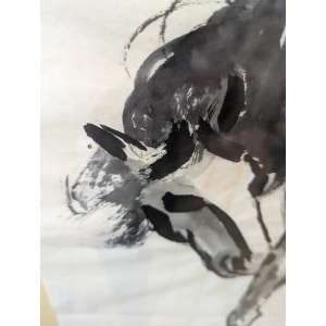 1948 Chinese Scroll Painting of Xu Beihongs 'Horse'. Vintage/Art/Decorative