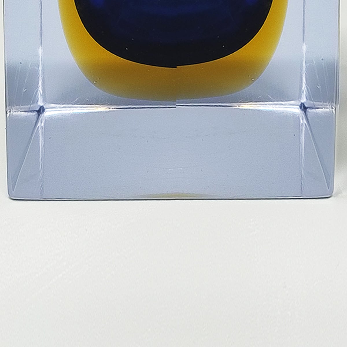1960s Stunning Blue Table Lighter in Murano Sommerso Glass By Flavio Poli for Seguso