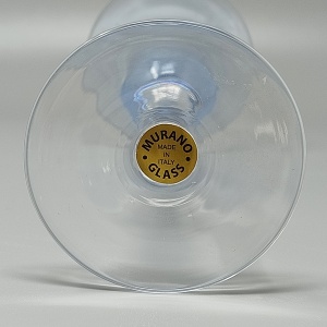 1960s Astonishing Set of Six Murano Glasses. Made in Italy