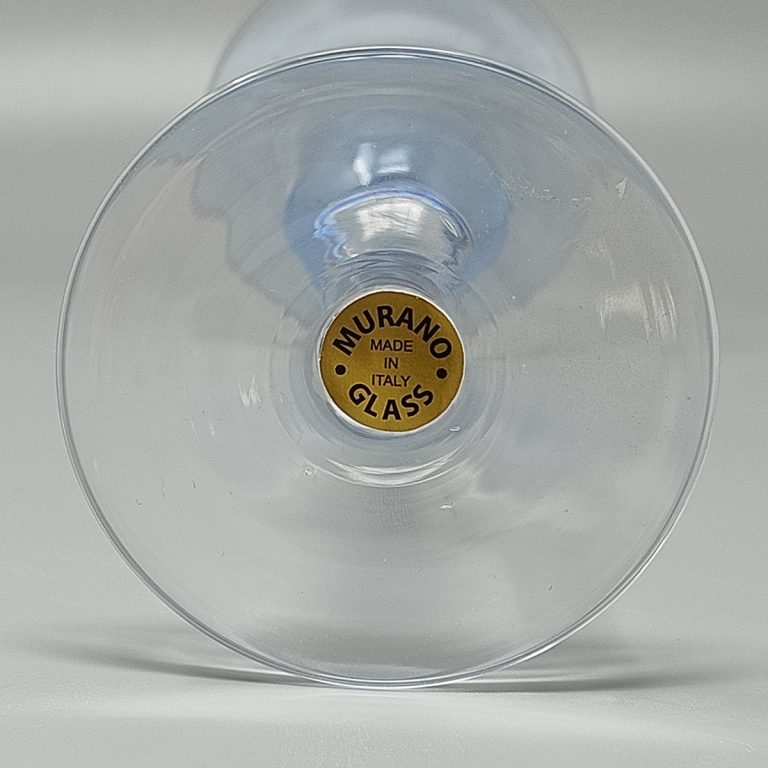 1960s Astonishing Set of Six Murano Glasses. Made in Italy - Image 11