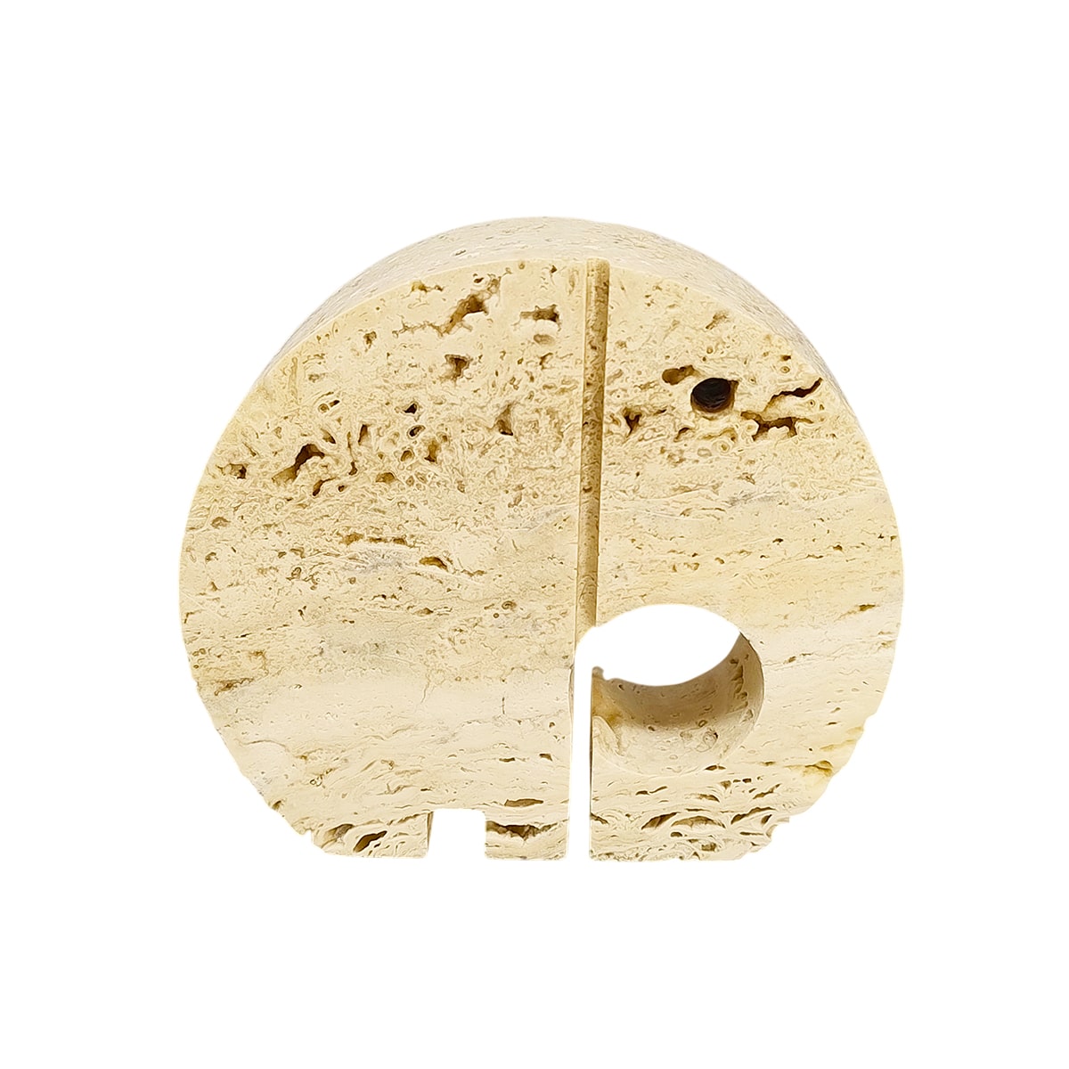 1970s Original Big Travertine Elephant Sculpture by Enzo Mari for F.lli Mannelli