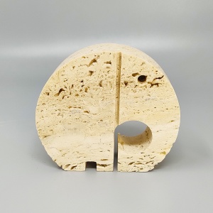 1970s Original Big Travertine Elephant Sculpture by Enzo Mari for F.lli Mannelli