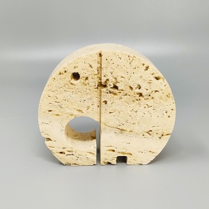 1970s Original Big Travertine Elephant Sculpture by Enzo Mari for F.lli Mannelli