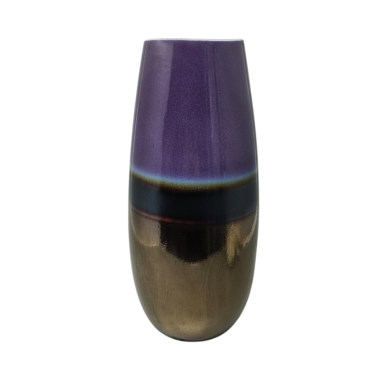 1970s Stunning Space Age Vase in Ceramic by Brambilla. Made in Italy