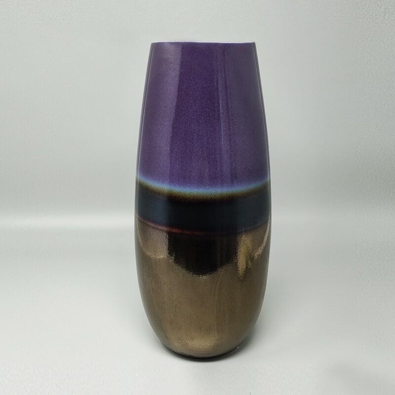 1970s Stunning Space Age Vase in Ceramic by Brambilla. Made in Italy