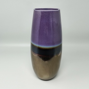 1970s Stunning Space Age Vase in Ceramic by Brambilla. Made in Italy