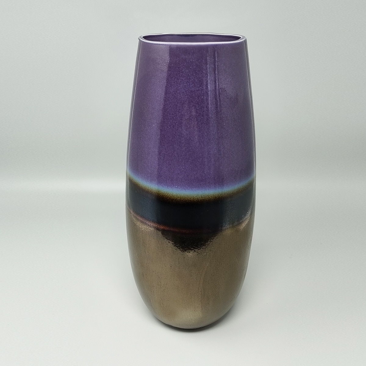 1970s Stunning Space Age Vase in Ceramic by Brambilla. Made in Italy