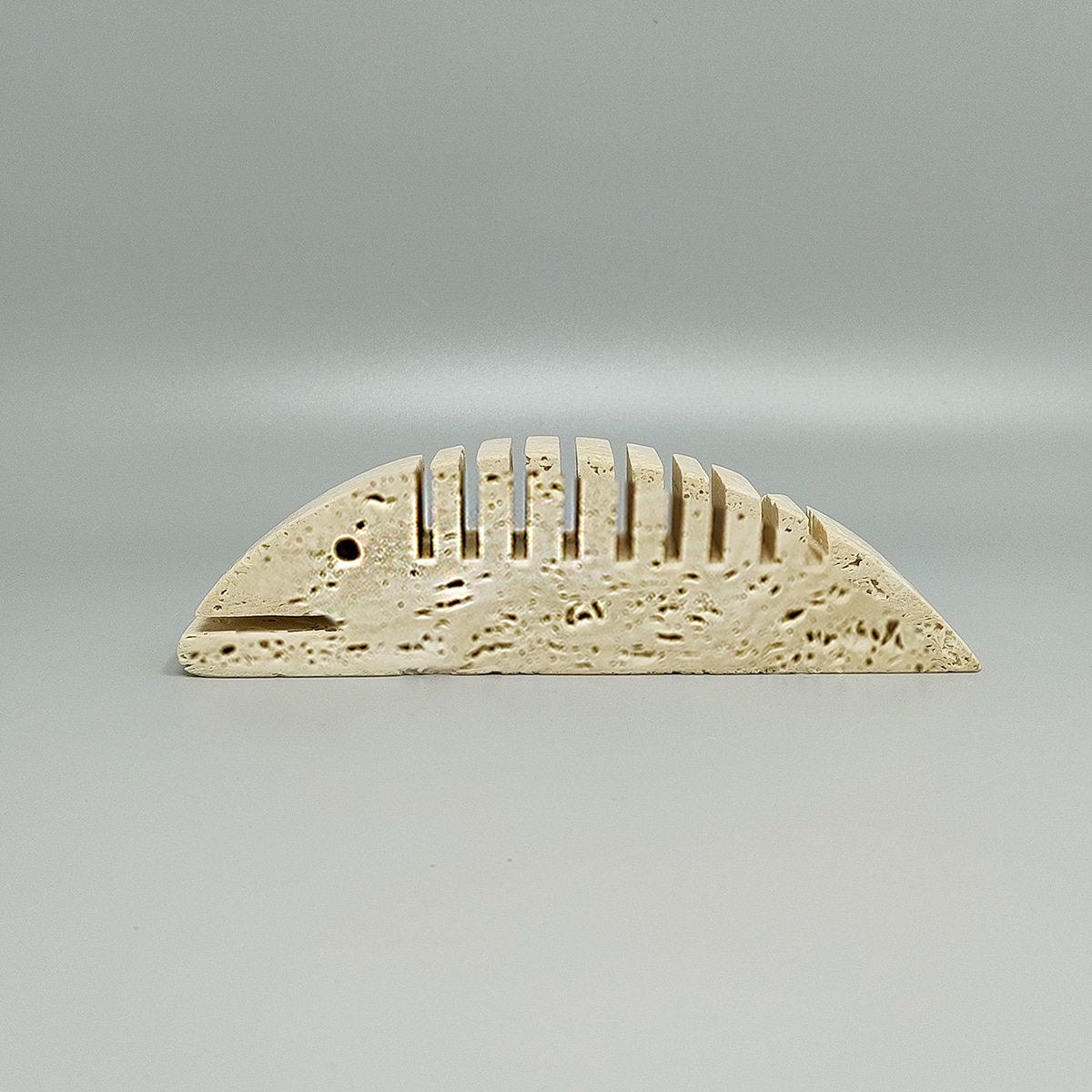1970s Original Big Travertine Fish Sculpture by Enzo Mari for F.lli Mannelli
