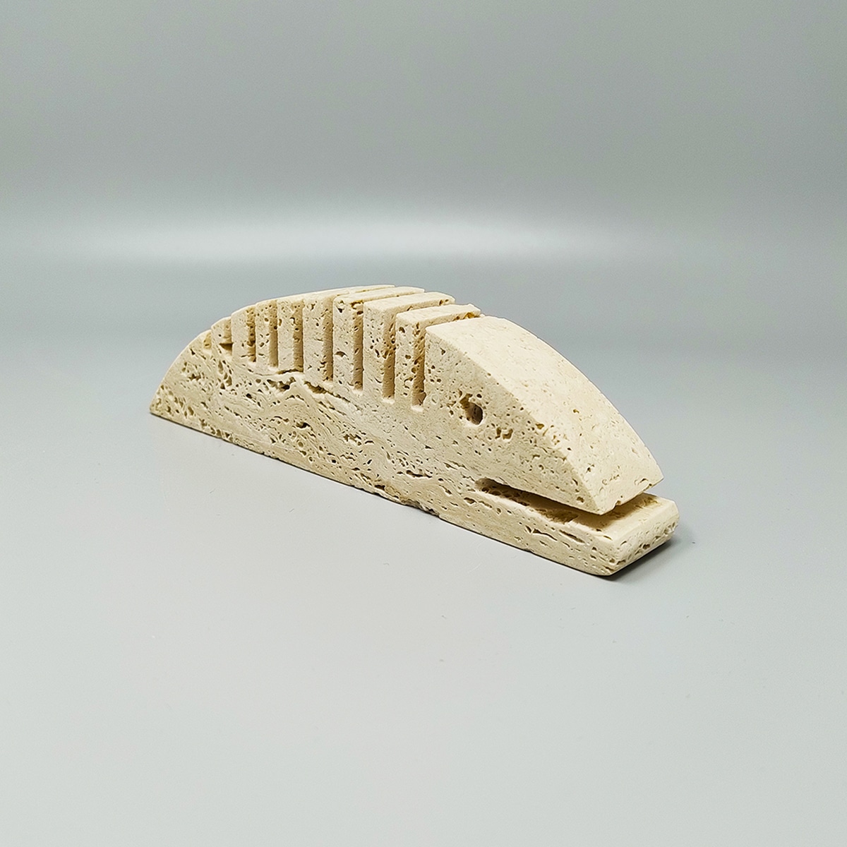 1970s Original Big Travertine Fish Sculpture by Enzo Mari for F.lli Mannelli