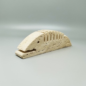 1970s Original Big Travertine Fish Sculpture by Enzo Mari for F.lli Mannelli