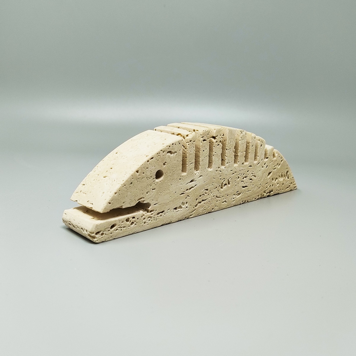 1970s Original Big Travertine Fish Sculpture by Enzo Mari for F.lli Mannelli