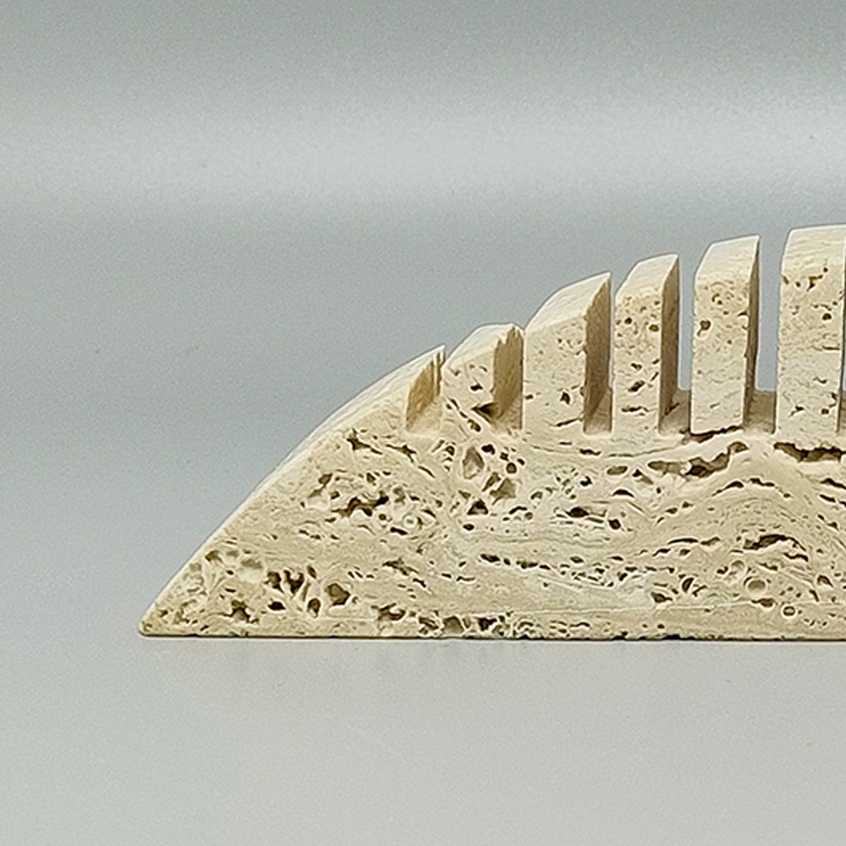 1970s Original Big Travertine Fish Sculpture by Enzo Mari for F.lli Mannelli