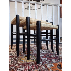 1970s Nest Of Three Ebonised Danish Tables/Stools. Vintage/Mid Century/Gio Ponti
