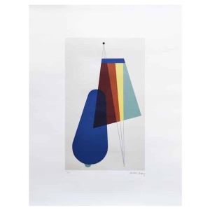1970s Stunning Man Ray "Long Distance" Limited Edition Lithograph