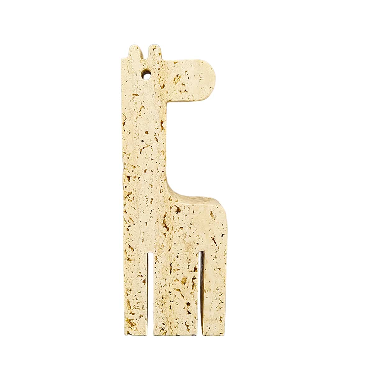 1970s Original Big Travertine Giraffe Sculpture by Enzo Mari for F.lli Mannelli