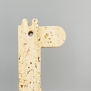 1970s Original Big Travertine Giraffe Sculpture by Enzo Mari for F.lli Mannelli