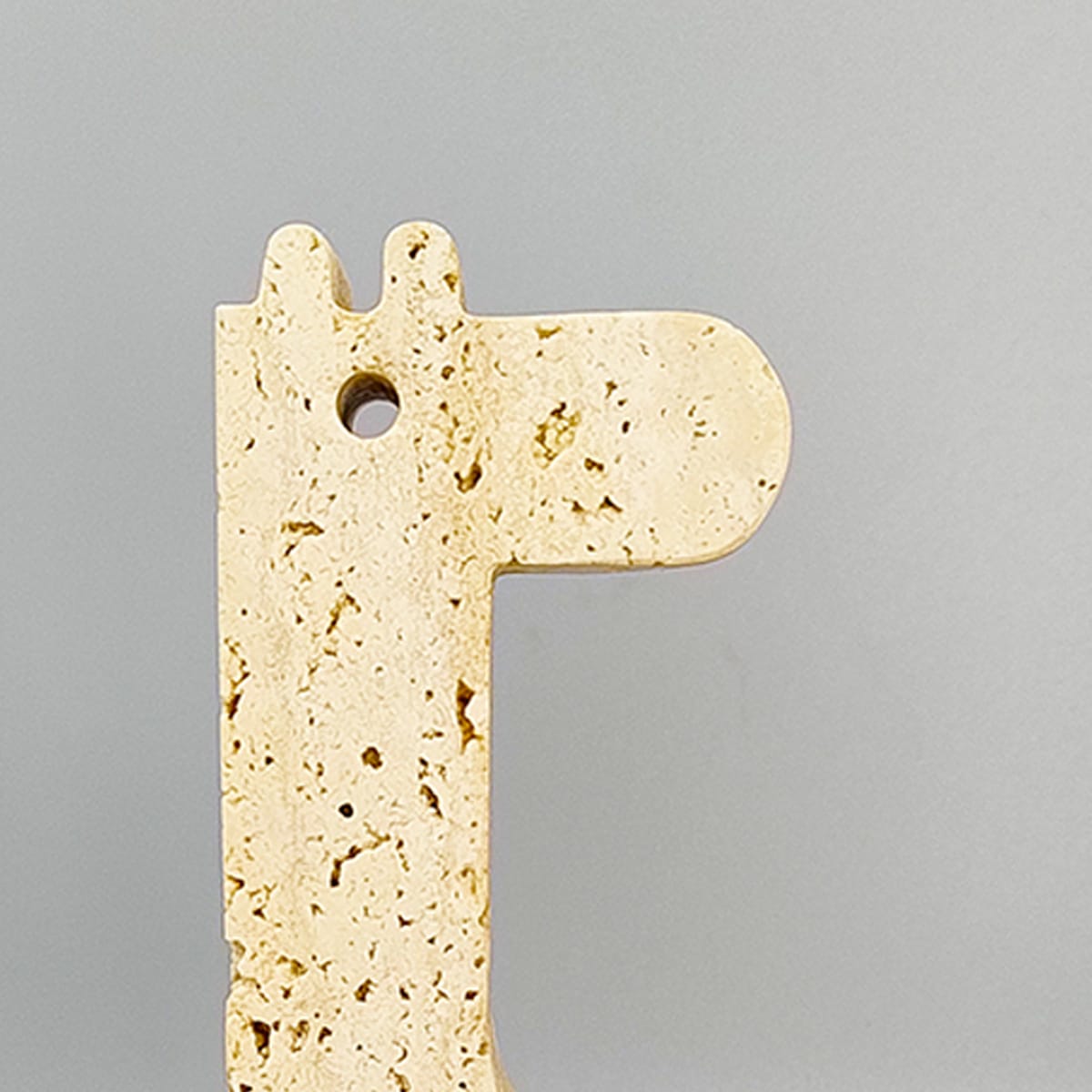 1970s Original Big Travertine Giraffe Sculpture by Enzo Mari for F.lli Mannelli