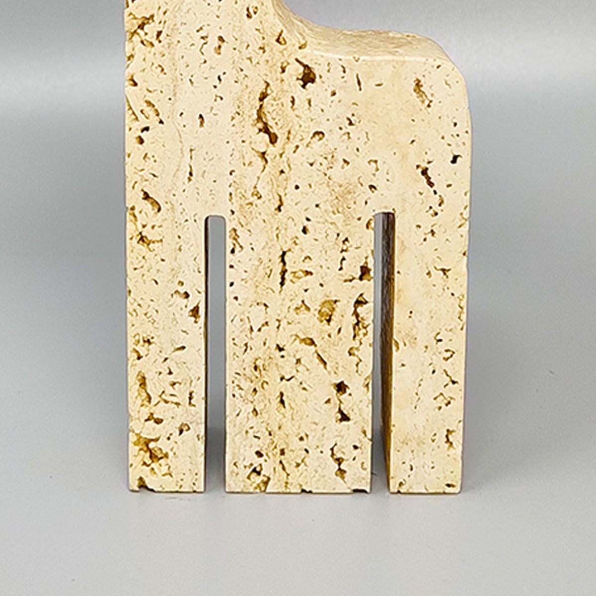 1970s Original Big Travertine Giraffe Sculpture by Enzo Mari for F.lli Mannelli