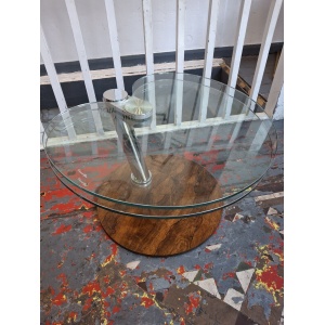 1970's Rosewood, Chrome & Glass Coffee Table. Vintage/Designer/Mid Century.