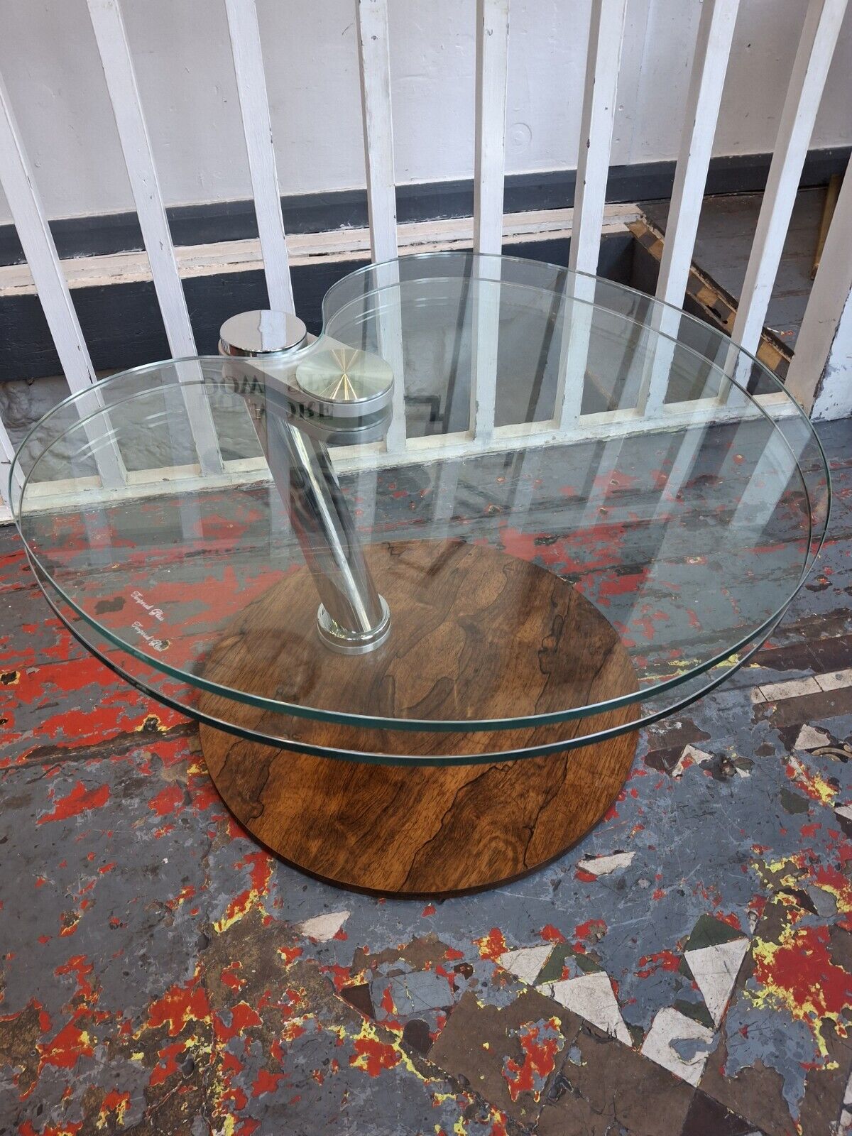 1970's Rosewood, Chrome & Glass Coffee Table. Vintage/Designer/Mid Century.