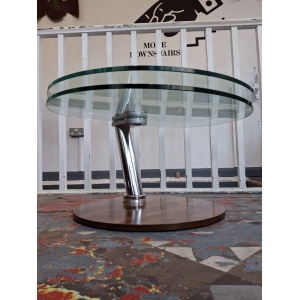 1970's Rosewood, Chrome & Glass Coffee Table. Vintage/Designer/Mid Century.
