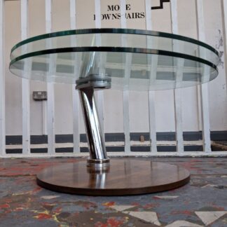 1970's Rosewood, Chrome & Glass Coffee Table. Vintage/Designer/Mid Century.