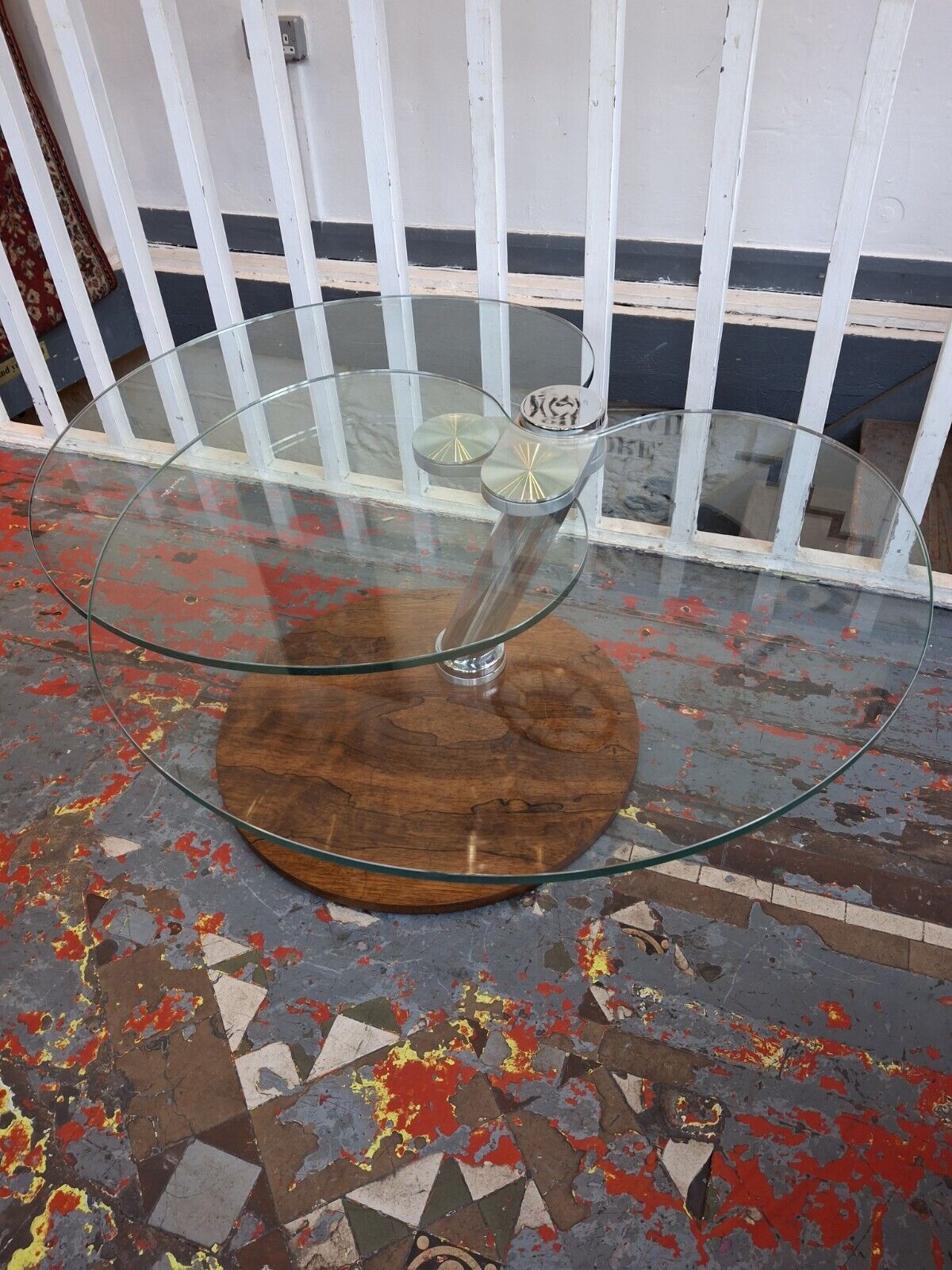 1970's Rosewood, Chrome & Glass Coffee Table. Vintage/Designer/Mid Century.